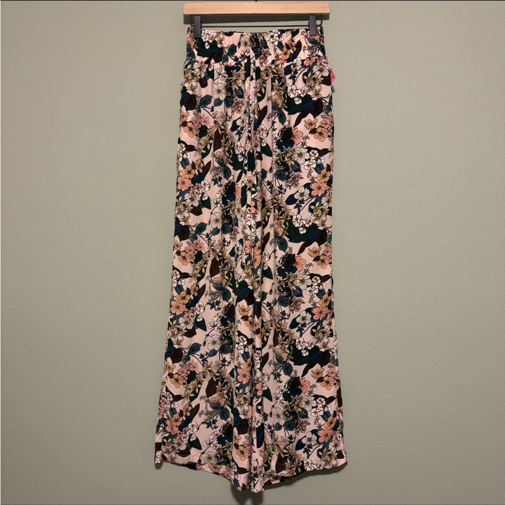 NSR Floral Wide Leg Flowy Pants - Size Small